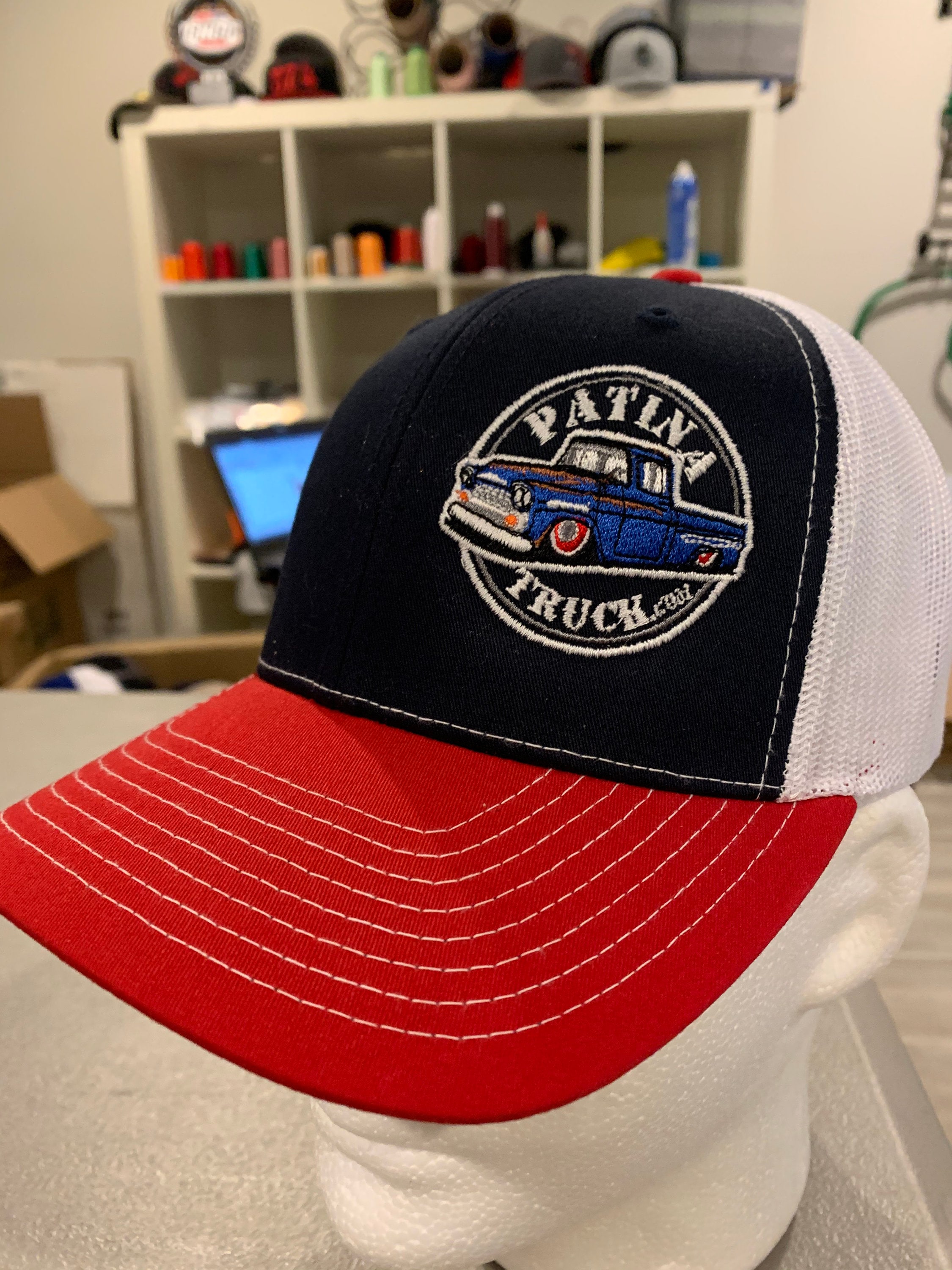 Custom Embroidered Richardson 112 mesh snapback cap/hat with Etsy