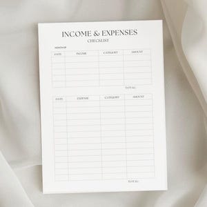 Budget checklist, Monthly budget planner, List, Printable, Digital meal planner, Digital download, Downloadable budget planner, Organization