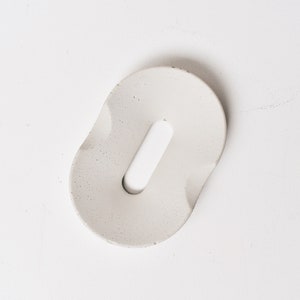Set of 2 Handmade Oval Concrete Soap Dish, Modern Bathroom Tray