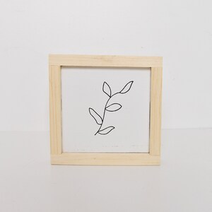 Plant wood sign, Mini wood sign, 4x4, Simple, Gift, Modern, Bohemian decor, Shelf decor, Wood decor, Hand lettered wood sign