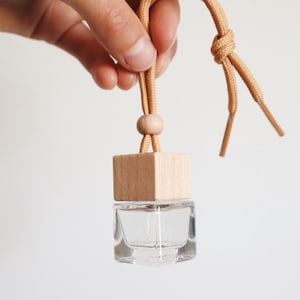 Set of 2 Car diffuser, Empty mini diffuser, Glass and wood diffuser, Fragrance Diffuser, Air freshener, air freshener, Glass air freshener