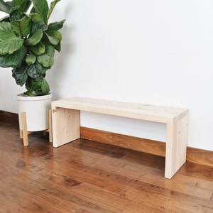 Natural wood bench, Solid bench, Modern style bench, Entryway furniture, Dining room bench, Entryway bench, Scandinavian furniture, Boho