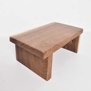 Black walnut wood stool, Plant stand, Stool plant stand, Mini stool, Natural wood, Solid wood stool, Plant stool, Home, Gift, Bathroom, Kids