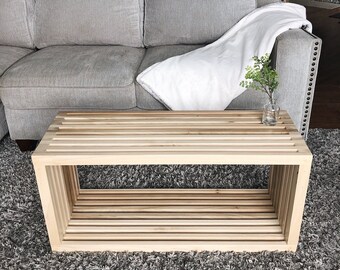 Slat Coffee Table Etsy