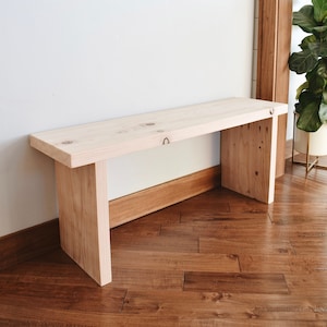 Natural wood bench, Solid bench, Modern style bench, Entryway furniture, Dining room bench, Entryway bench, Scandinavian furniture, Boho