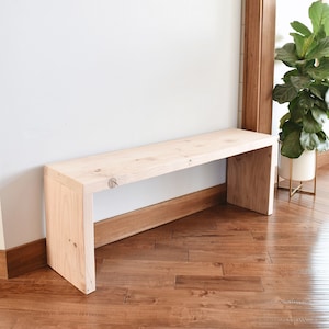 Natural wood bench, Solid bench, Modern style bench, Entryway furniture, Dining room bench, Entryway bench, Scandinavian furniture, Boho