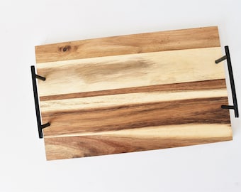 Acacia charcuterie board, Wood cutting board, charcuterie board, Food tray, Gift, Farmhouse, Simple cutting board, Modern, Wooden decor