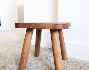 Wooden stool, Removable legs, Plant stand, Adult step stool, Natural wood, Solid wood stool, Plant stool, Home, Gift, Bathroom, Kids stool