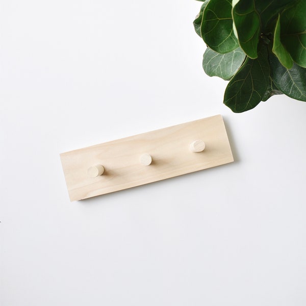 Peg hooks, Wood dowel hooks, natural wood hooks, towel hooks, coat hooks, boho home decor, small hooks, peg coat rack, natural wood hanger