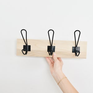Wall hook, Modern hooks, Metal wall hooks, 3 hooks, Farmhouse, Bathroom hooks, Towel hooks, Entryway hooks, Coat hanger, Wall decor, Natural