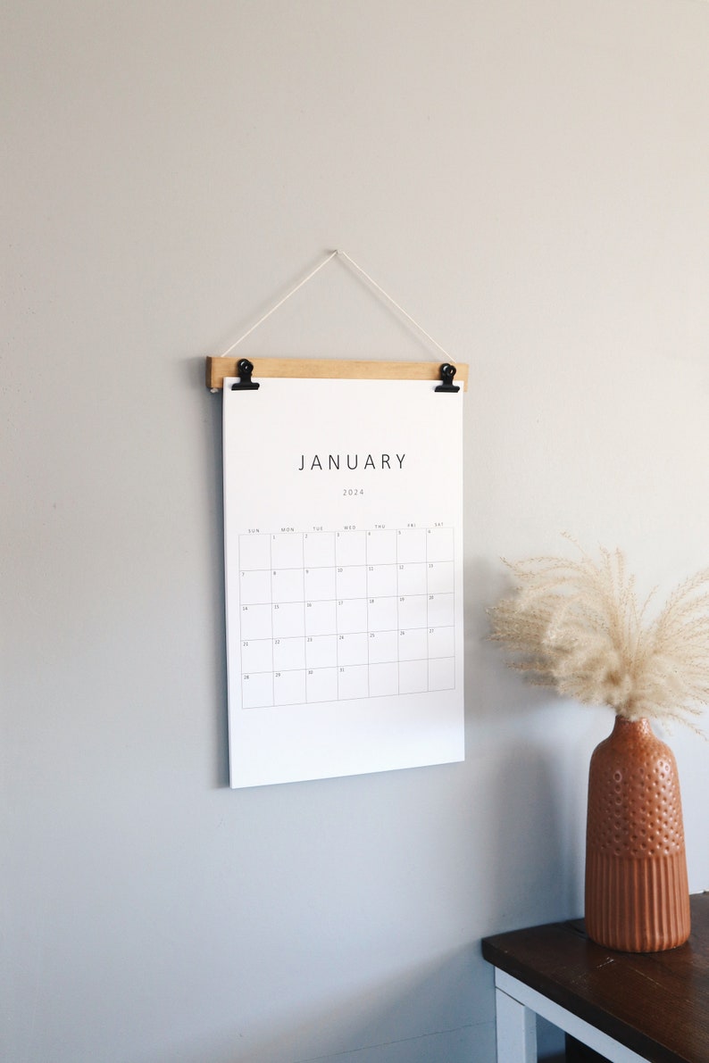 String Calender 2026 Wood Hanger Calendar, Modern Wall Planner - Etsy