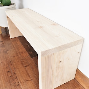 Natural wood bench, Solid bench, Modern style bench, Entryway furniture, Dining room bench, Entryway bench, Scandinavian furniture, Boho