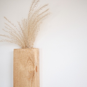 Wood Wall pocket, Wall vase, Wood hanging vase, Wood wall decor, Bathroom decor, Spring, Plant decor, Handmade decor, Bohemian, Light wood