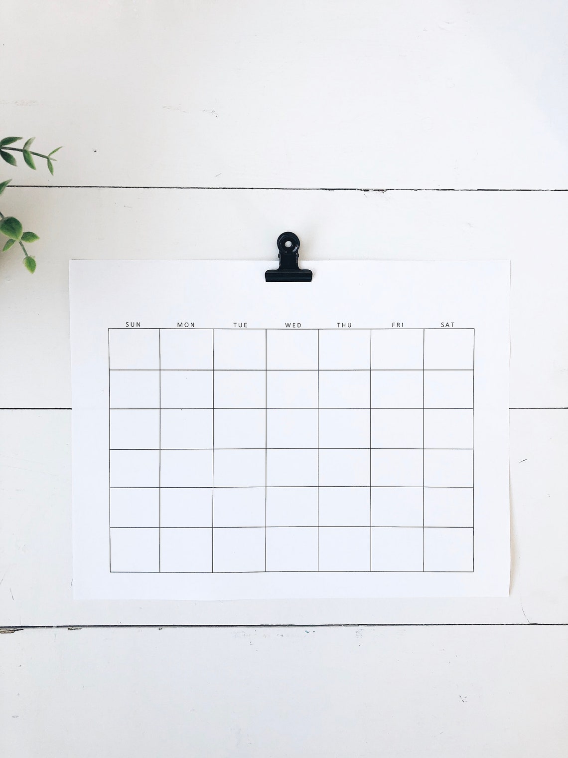 Printable Calendar Blank Calendar Reusable Calendar Print | Etsy