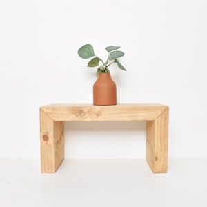 Natural wood plant stand, Plant stand, Stool plant stand, Mini stool, Natural wood, Solid wood stool, Plant stool, Home, Gift image 1