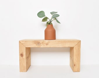 Natural wood plant stand, Plant stand, Stool plant stand, Mini stool, Natural wood, Solid wood stool, Plant stool, Home, Gift