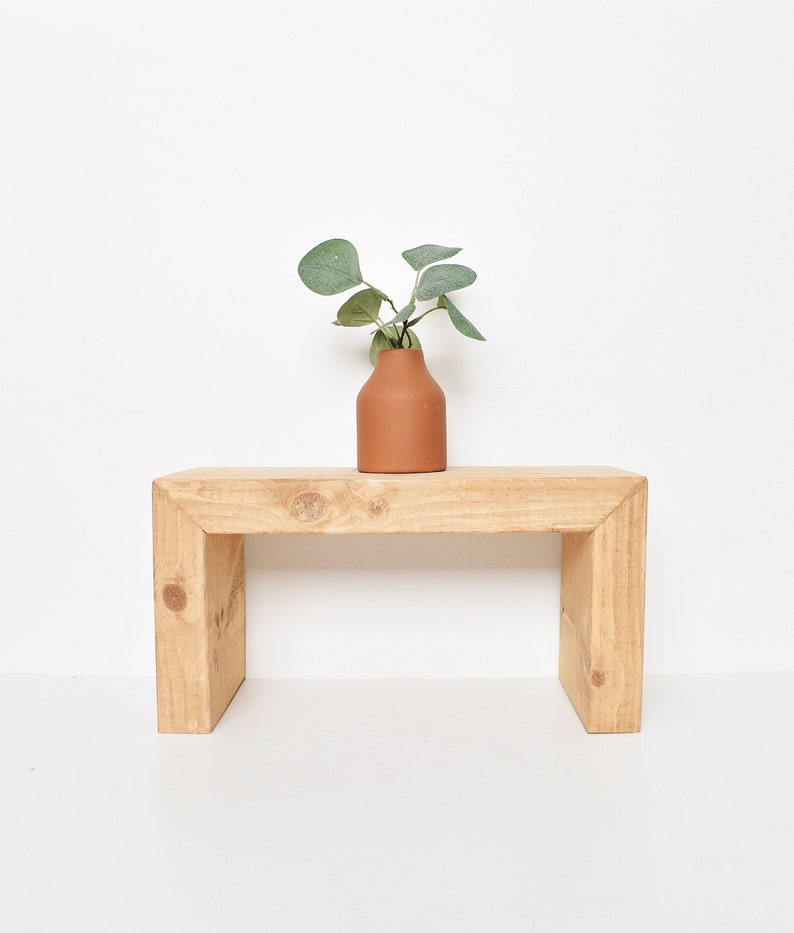 Natural wood plant stand, Plant stand, Stool plant stand, Mini stool, Natural wood, Solid wood stool, Plant stool, Home, Gift image 1