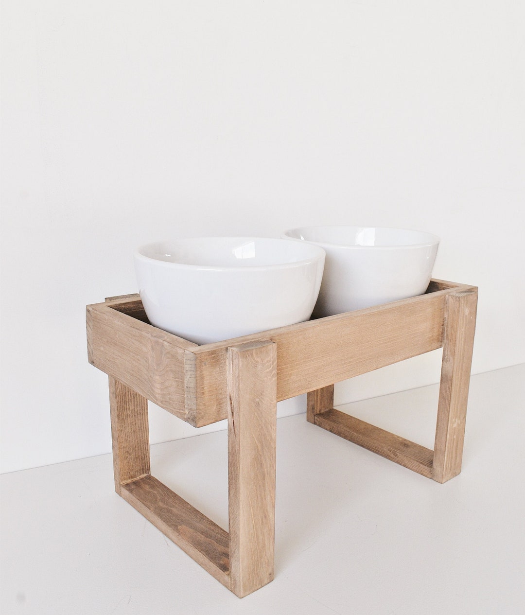 Dog Bowl Stand Wood Pet Bowl Stand Food Stand Handmade Etsy