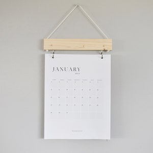 NEW 2025 Wood Calendar With Boxes, Monthly Calendar, Wall Decor, Simple ...