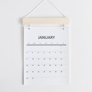 2024 Original Wood Calendar, Monthly Calendar, Wall decor, Simple wood calendar, monthly minimal, Natural wood, wood, modern planner image 9