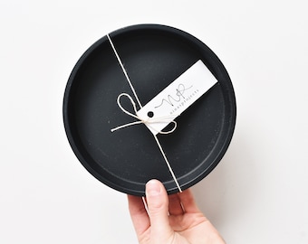 Handmade Black Concrete Soap Dish, Modern Bathroom Decor