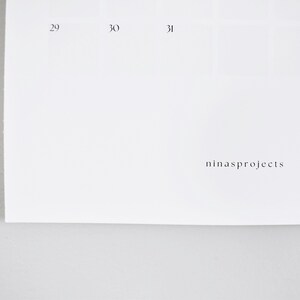 NEW 2025 Wood Calendar With Boxes, Monthly Calendar, Wall Decor, Simple ...