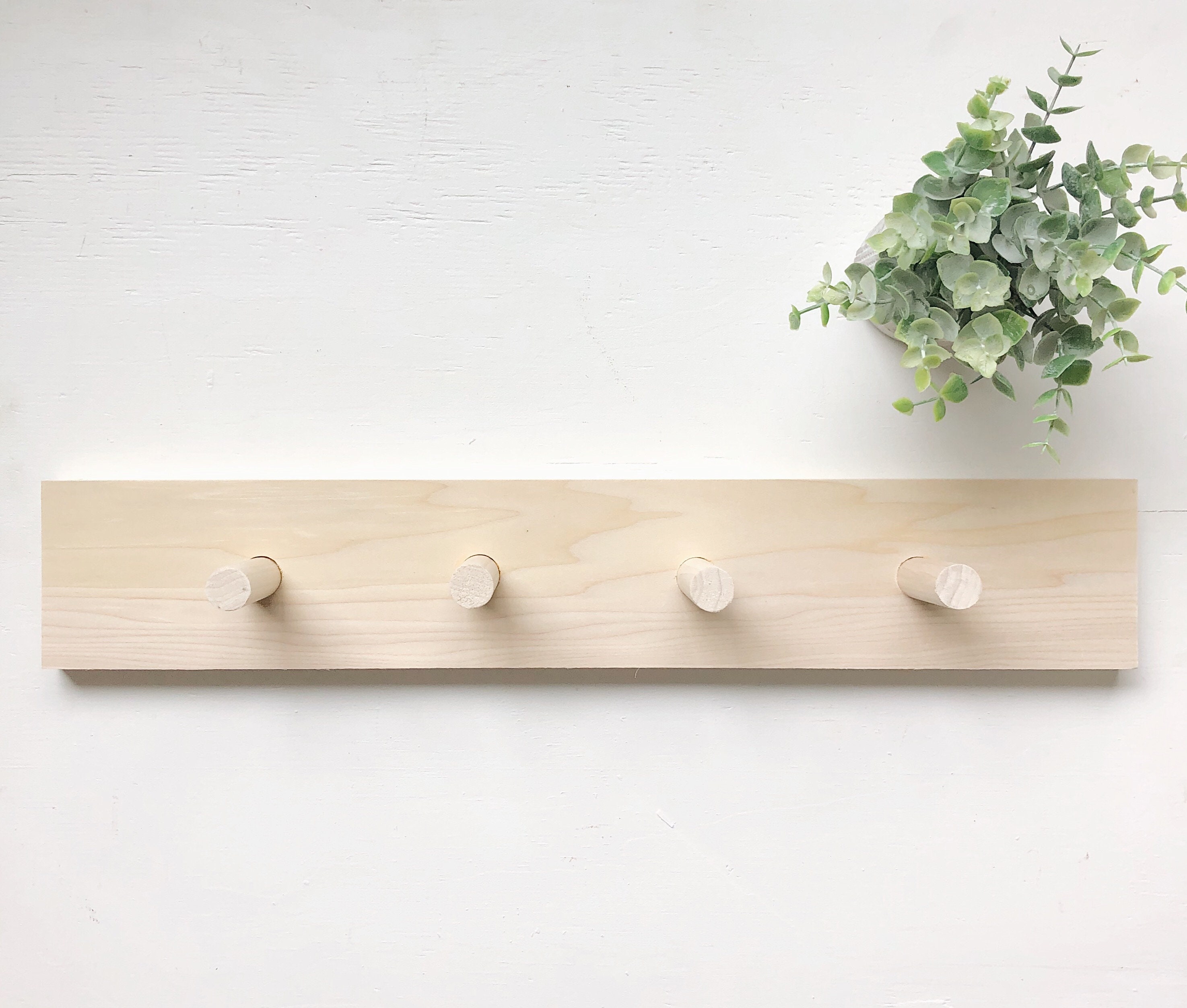 Peg hooks Wood dowel hooks natural wood hooks towel hooks Etsy