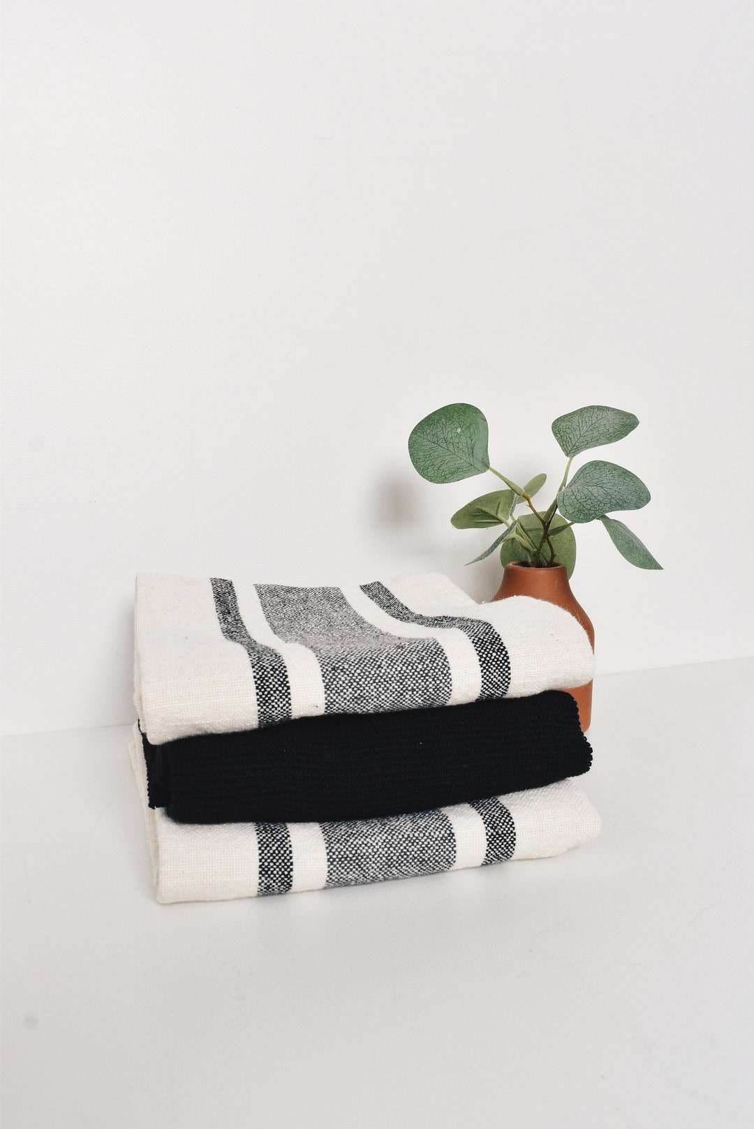 3 Pack Hand Towels, Dish Towels, Black and White Dish Towel, Kitchen ...