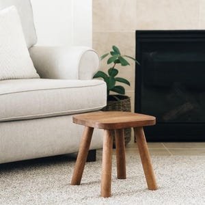 Wooden stool, Removable legs, Plant stand, Adult step stool, Natural wood, Solid wood stool, Plant stool, Home, Gift, Bathroom, Kids stool