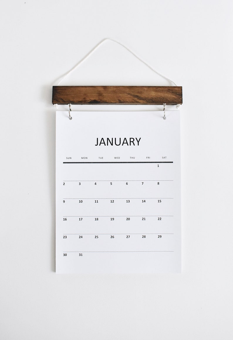 2024 Original Wood Calendar, Monthly Calendar, Wall decor, Simple wood calendar, monthly minimal, Natural wood, wood, modern planner image 8