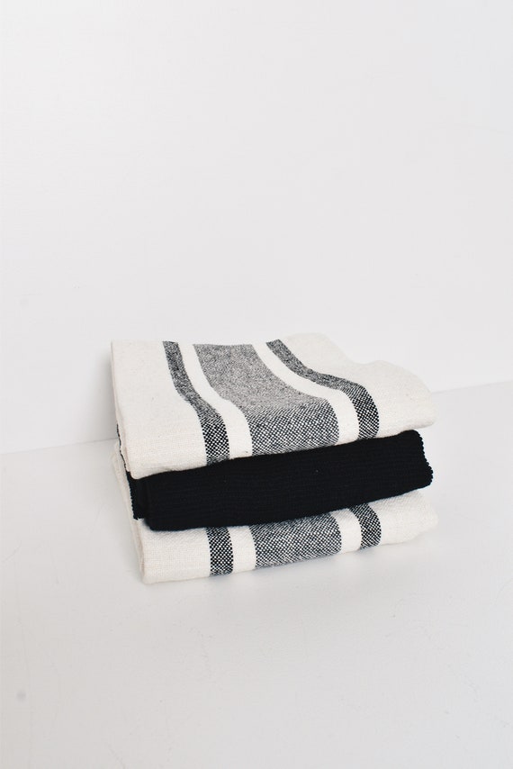 Black and white guest towels sales