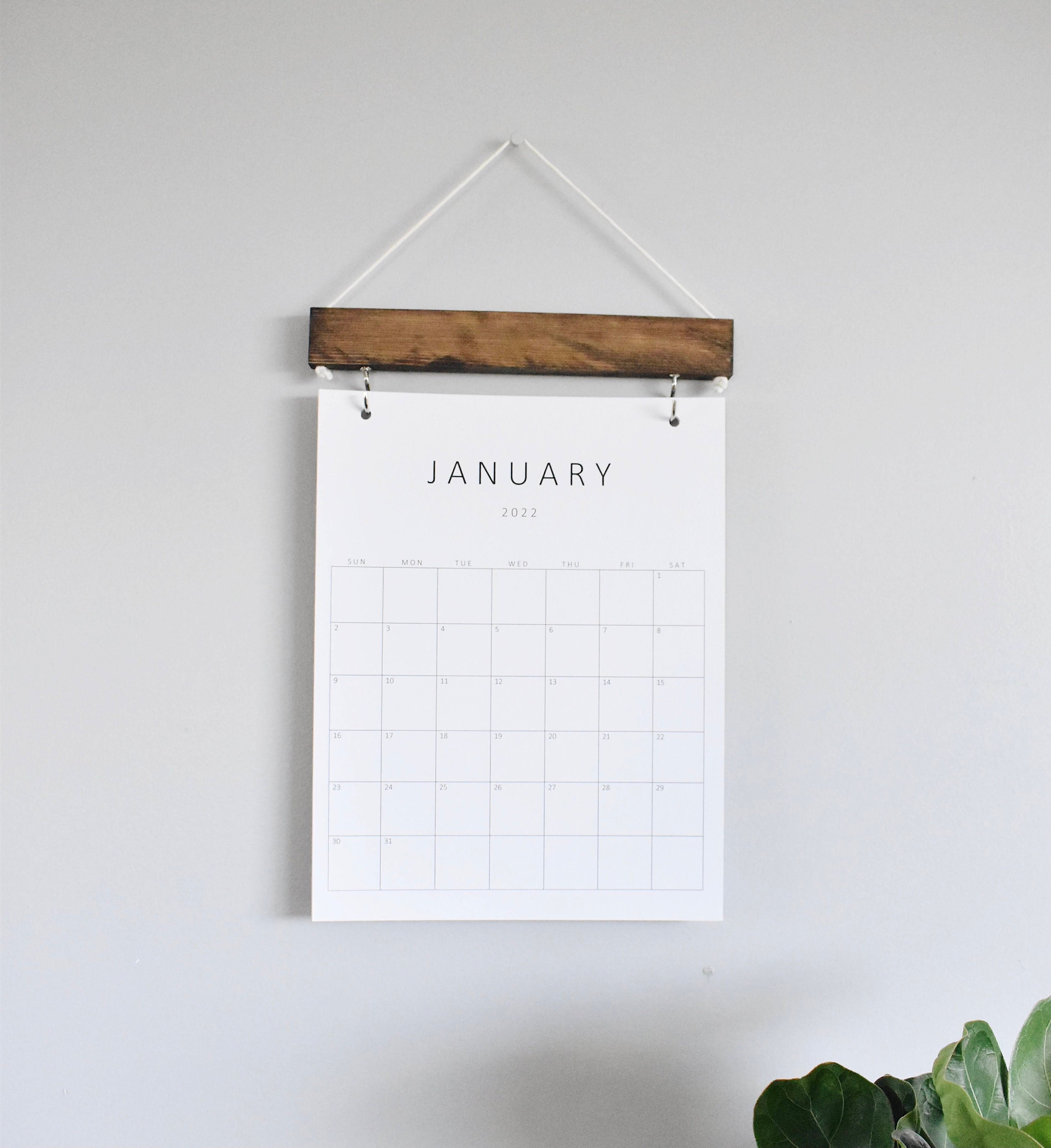2024 Wood Calendar With Boxes, Monthly Calendar, Wall Decor, Simple Wood  Calendar, Monthly Minimal, Natural Wood, Modern Planner - Etsy
