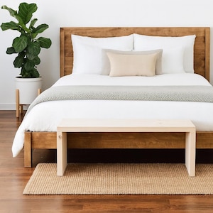 Natural wood bench, Solid bench, Modern style bench, Entryway furniture, Dining room bench, Entryway bench, Scandinavian furniture, Boho