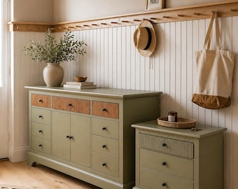 Custom Refurbished Dresser – Local Pickup (Minneapolis area) Furniture, Solid wood dresser set, Sage green dresser, Minimalist furniture