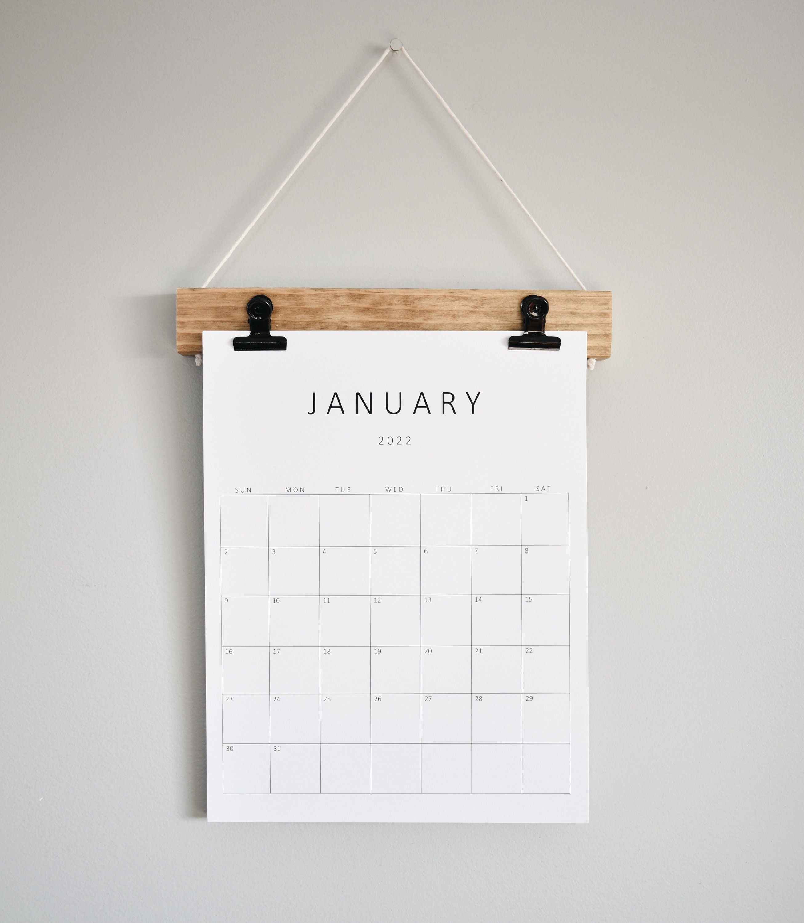 Wood Calendar Hanger Etsy