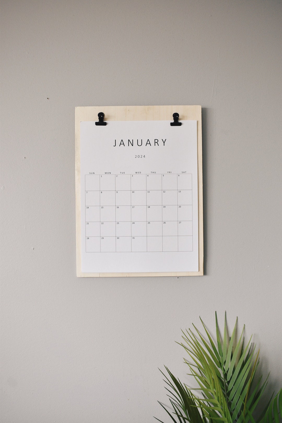 2024 Wood Calendar, Monthly Calendar, Wall Decor, Simple Wood Calendar