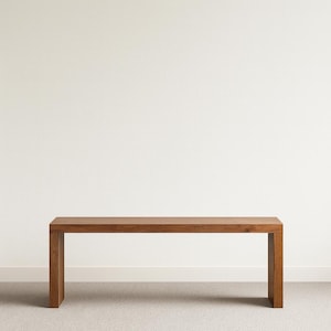 Dark walnut wood bench, Solid bench, Modern style bench, Entryway furniture, Dining room bench, Entryway bench, Scandinavian furniture, Boho