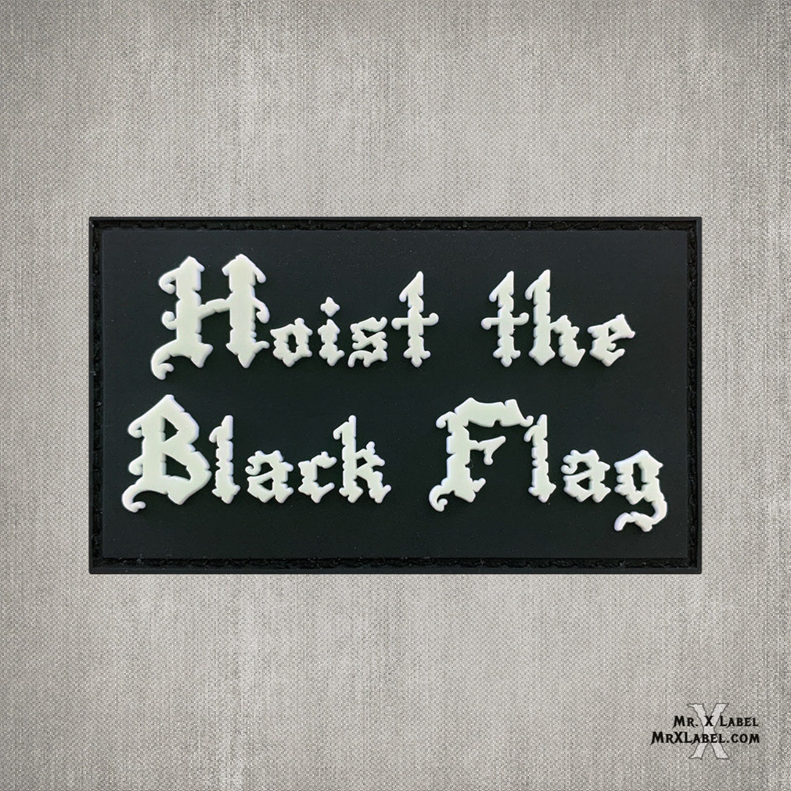 Hoist the Black Flag Patch PVC Glow With Hook Backing Etsy