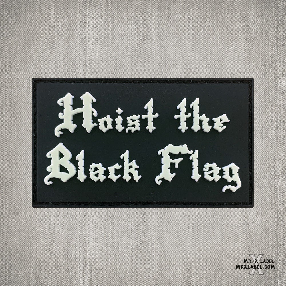 Hoist the Black Flag Patch - PVC Glow With Hook Backing - Etsy
