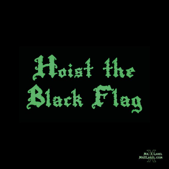 Hoist the Black Flag Patch - PVC Glow With Hook Backing - Etsy