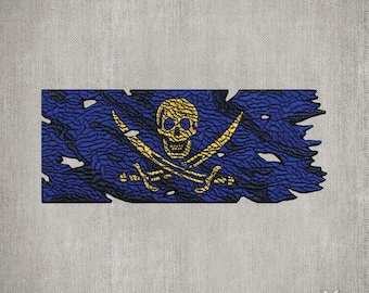 Calico Jack Rackham Pirate Flag - 2x3 Feet Jolly Roger, Officially Licensed Black & White Design - View #11