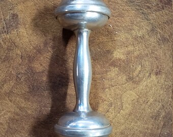 silver plated baby rattle