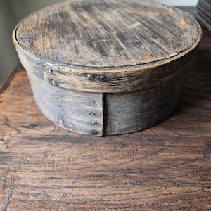 Antique Painted Pantry Box: 19th Century Primitive Wood Box