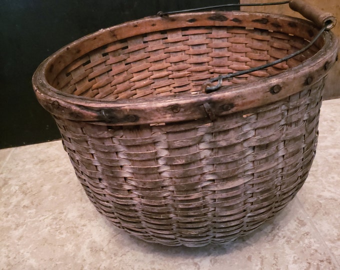Antique Apple Basket,original Paint,patina,farmhouse,primitive Etsy