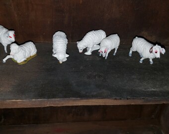 small plastic sheep toys