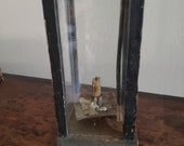 Antique Wooden Black Barn Lantern 18th Century