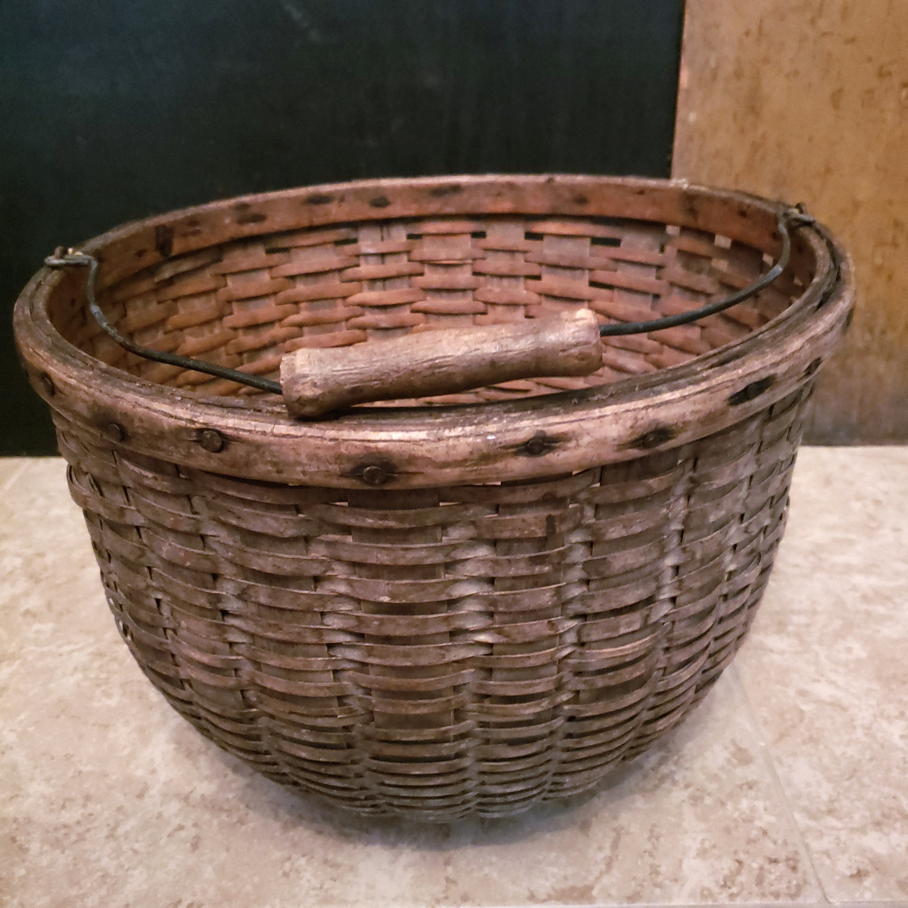 Antique Apple Basketoriginal Etsy