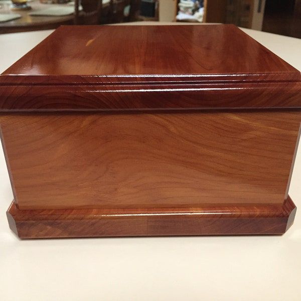 Distinctive Solid Wood Cedar Glove Box. Trinket, Collectibles, Keepsake, Memorial, Urn