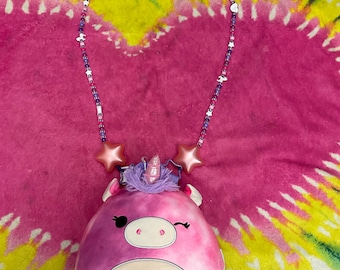 Furry Fursuit Kandi Accessories *Galaxy Unicorn Squishmallow Bag*