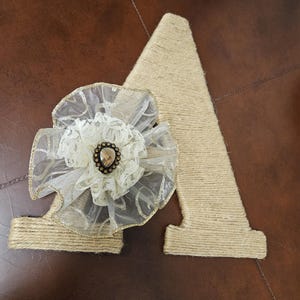 Letra de yute, alfabeto de cuerda, arte mural, accesorios de fotografía, decoración de habitaciones, boda, decoración de bodas, decoración de pared personalizada, guardería, habitación de bebé